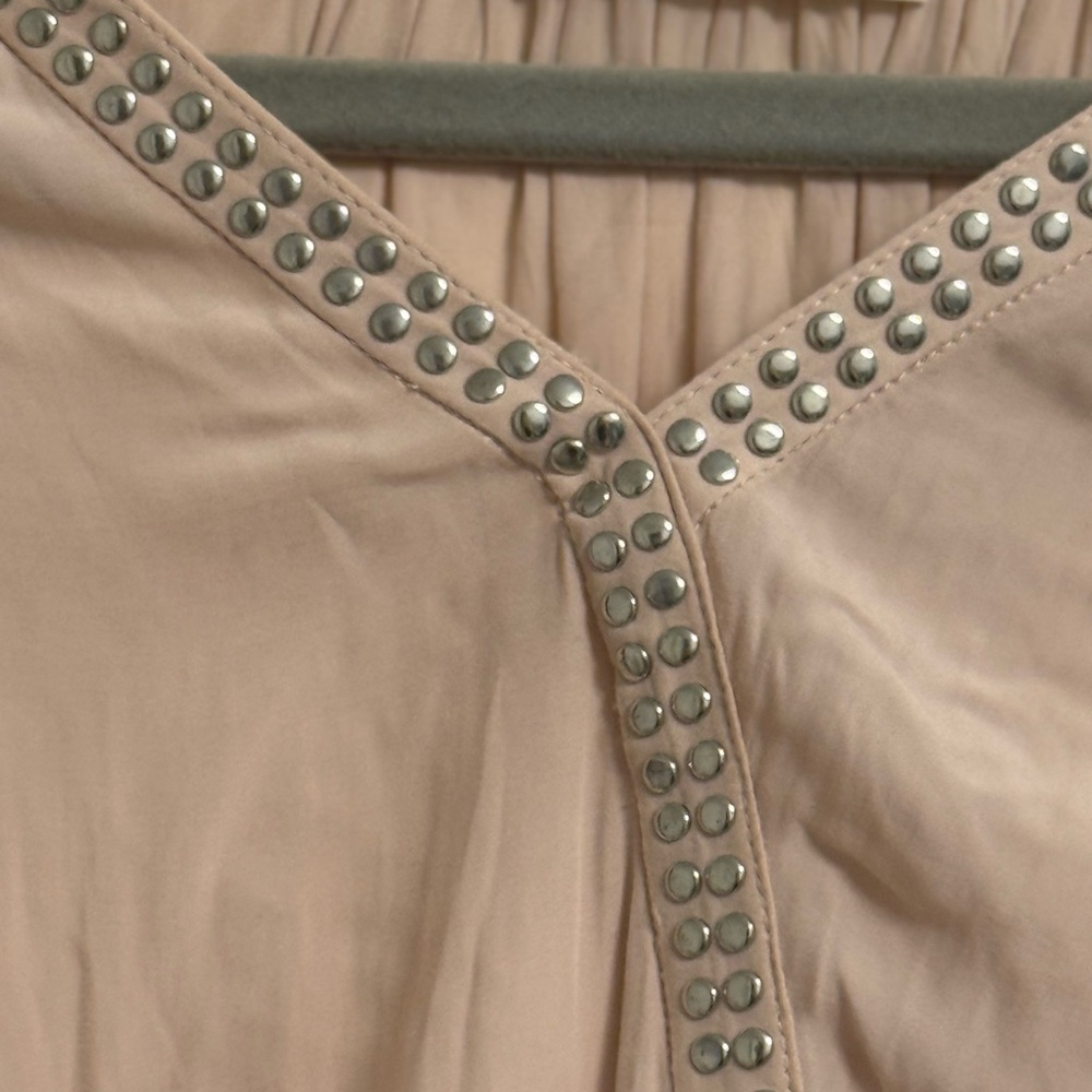 Ramy Brook Studded Blouse in blush size 4 - Picture 2 of 3